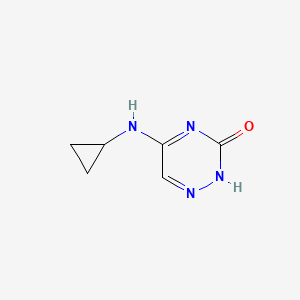 molecular formula C6H8N4O B7851564 5-(cyclopropylamino)-2H-1,2,4-triazin-3-one 