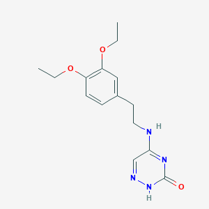 molecular formula C15H20N4O3 B7851589 5-[2-(3,4-diethoxyphenyl)ethylamino]-2H-1,2,4-triazin-3-one 