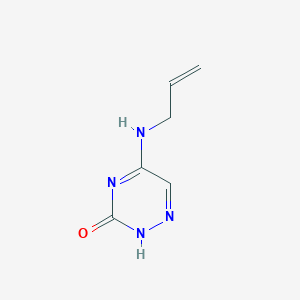molecular formula C6H8N4O B7851602 5-(prop-2-enylamino)-2H-1,2,4-triazin-3-one 