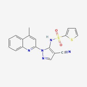 N-[4-cyano-2-(4-methylquinolin-2-yl)pyrazol-3-yl]thiophene-2-sulfonamide