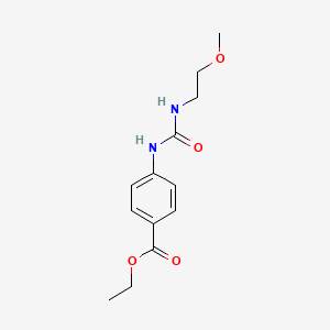 molecular formula C13H18N2O4 B7851653 Ethyl 4-(2-methoxyethylcarbamoylamino)benzoate 