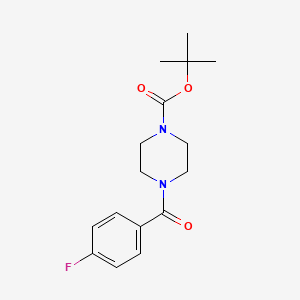 molecular formula C16H21FN2O3 B7851663 Tert-butyl 4-(4-fluorobenzoyl)piperazine-1-carboxylate 