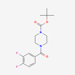 molecular formula C16H20F2N2O3 B7851670 Tert-butyl 4-(3,4-difluorobenzoyl)piperazine-1-carboxylate 