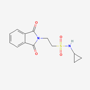 molecular formula C13H14N2O4S B7851685 N-cyclopropyl-2-(1,3-dioxoisoindol-2-yl)ethanesulfonamide 