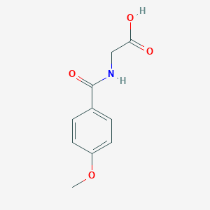 molecular formula C10H11NO4 B078517 2-(4-甲氧基苯甲酰胺)乙酸 CAS No. 13214-64-7