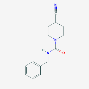 molecular formula C14H17N3O B7851711 N-benzyl-4-cyanopiperidine-1-carboxamide 