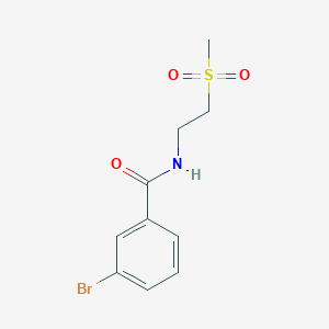 molecular formula C10H12BrNO3S B7851726 3-Bromo-N-(2-(methylsulfonyl)ethyl)benzamide 