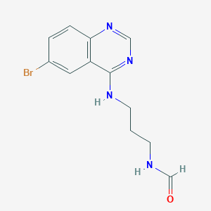 molecular formula C12H13BrN4O B7851758 N-[3-[(6-bromoquinazolin-4-yl)amino]propyl]formamide 