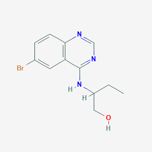 molecular formula C12H14BrN3O B7851761 2-[(6-Bromoquinazolin-4-yl)amino]butan-1-ol 