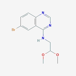 molecular formula C12H14BrN3O2 B7851765 6-bromo-N-(2,2-dimethoxyethyl)quinazolin-4-amine 