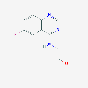 molecular formula C11H12FN3O B7851769 6-fluoro-N-(2-methoxyethyl)quinazolin-4-amine 