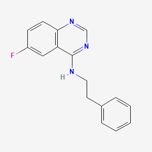 molecular formula C16H14FN3 B7851787 6-fluoro-N-(2-phenylethyl)quinazolin-4-amine 