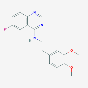 molecular formula C18H18FN3O2 B7851798 N-[2-(3,4-dimethoxyphenyl)ethyl]-6-fluoroquinazolin-4-amine 