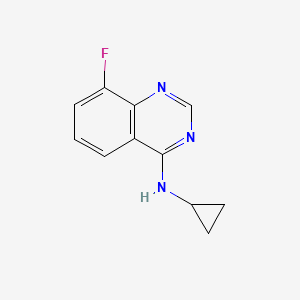 molecular formula C11H10FN3 B7851832 N-cyclopropyl-8-fluoroquinazolin-4-amine 