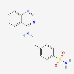 molecular formula C16H16N4O2S B7851858 4-[2-[(Quinazoline-4-yl)amino]ethyl]benzenesulfonamide 