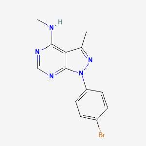 molecular formula C13H12BrN5 B7851891 1-(4-bromophenyl)-N,3-dimethylpyrazolo[3,4-d]pyrimidin-4-amine 