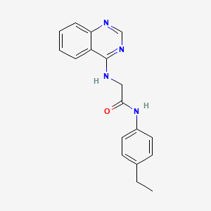 molecular formula C18H18N4O B7851907 N-(4-ethylphenyl)-2-(quinazolin-4-ylamino)acetamide 