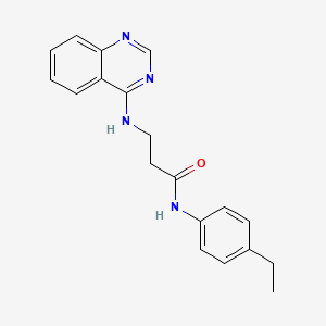 molecular formula C19H20N4O B7851919 N-(4-ethylphenyl)-3-(quinazolin-4-ylamino)propanamide 