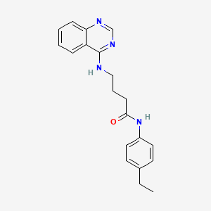 molecular formula C20H22N4O B7851921 N-(4-ethylphenyl)-4-(quinazolin-4-ylamino)butanamide 
