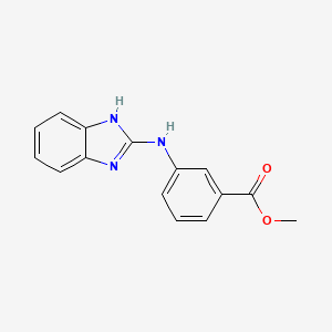 molecular formula C15H13N3O2 B7851984 methyl 3-[(1H-1,3-benzodiazol-2-yl)amino]benzoate 
