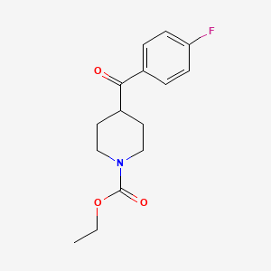 molecular formula C15H18FNO3 B7852004 Ethyl 4-(4-fluorobenzoyl)-1-piperidinecarboxylate 