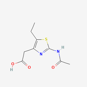 molecular formula C9H12N2O3S B7852024 [2-(Acetylamino)-5-ethyl-1,3-thiazol-4-yl]acetic acid 