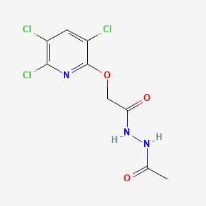 molecular formula C9H8Cl3N3O3 B7852048 N'-Acetyl-2-[(3,5,6-trichloro-2-pyridinyl)oxy]acetohydrazide 