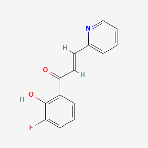 molecular formula C14H10FNO2 B7852058 1-(3-Fluoro-2-hydroxyphenyl)-3-(2-pyridinyl)-2-propen-1-one 