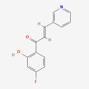 molecular formula C14H10FNO2 B7852062 1-(4-Fluoro-2-hydroxyphenyl)-3-(3-pyridinyl)-2-propen-1-one 