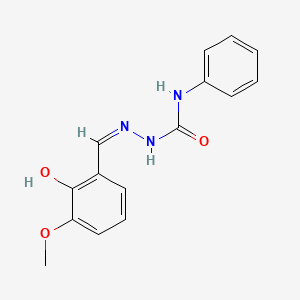 molecular formula C15H15N3O3 B7852132 1-[(Z)-(2-hydroxy-3-methoxyphenyl)methylideneamino]-3-phenylurea 
