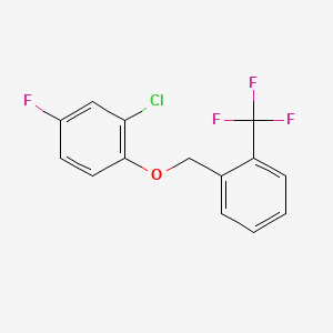 molecular formula C14H9ClF4O B7852153 2-Chloro-4-fluorophenyl 2-(trifluoromethyl)benzyl ether CAS No. 1163729-54-1
