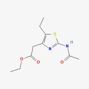 molecular formula C11H16N2O3S B7852257 Ethyl [2-(acetylamino)-5-ethyl-1,3-thiazol-4-yl]acetate 