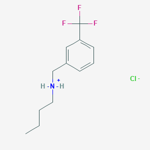 molecular formula C12H17ClF3N B7852337 Butyl-[[3-(trifluoromethyl)phenyl]methyl]azanium;chloride 