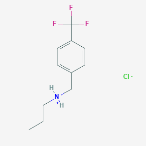 molecular formula C11H15ClF3N B7852403 Propyl-[[4-(trifluoromethyl)phenyl]methyl]azanium;chloride 