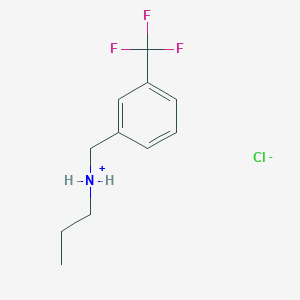 molecular formula C11H15ClF3N B7852409 Propyl-[[3-(trifluoromethyl)phenyl]methyl]azanium;chloride 