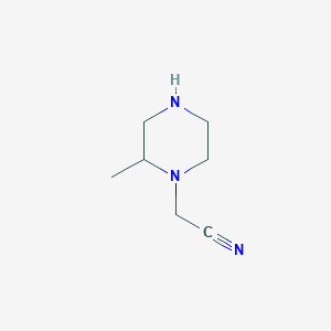 molecular formula C7H13N3 B7852420 2-(2-Methylpiperazin-1-yl)acetonitrile 