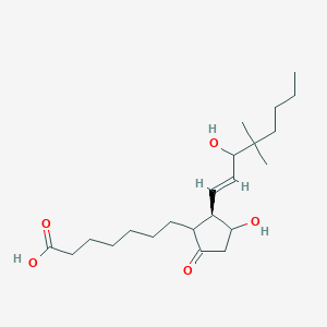 molecular formula C22H38O5 B7852444 7-[(2R)-3-hydroxy-2-[(E)-3-hydroxy-4,4-dimethyloct-1-enyl]-5-oxocyclopentyl]heptanoic acid 