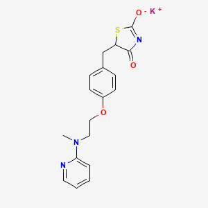 potassium;5-[[4-[2-[methyl(pyridin-2-yl)amino]ethoxy]phenyl]methyl]-4-oxo-1,3-thiazol-2-olate