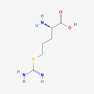 molecular formula C6H13N3O2S B7852501 (2S)-2-amino-5-(carbamimidoylsulfanyl)pentanoic acid 