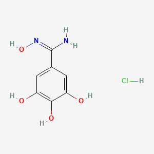 N',3,4,5-tetrahydroxybenzenecarboximidamide;hydrochloride