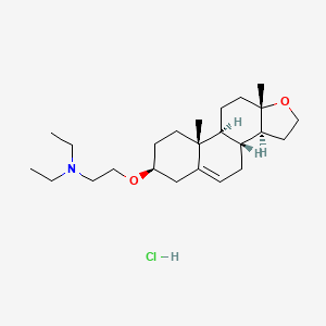 molecular formula C24H42ClNO2 B7852575 Androst-5-en-17-one, 3-[2-(diethylamino)ethoxy]-, hydrochloride (1:1), (3beta)- 