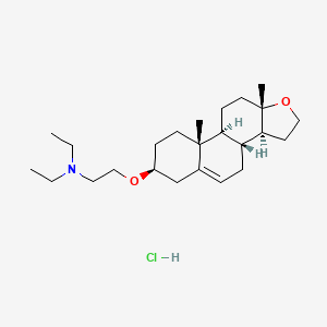 2-[[(3aS,3bR,7S,9aR,9bS,11aS)-9a,11a-dimethyl-2,3,3a,3b,4,6,7,8,9,9b,10,11-dodecahydronaphtho[2,1-e][1]benzofuran-7-yl]oxy]-N,N-diethylethanamine;hydrochloride