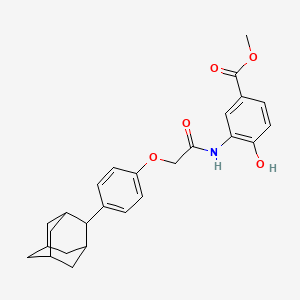 molecular formula C26H29NO5 B7852597 Methyl 3-[[2-[4-(2-adamantyl)phenoxy]acetyl]amino]-4-hydroxybenzoate 