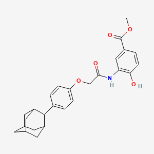 molecular formula C26H29NO5 B7852597 3-[[2-[4-(2-金刚烷基)苯氧基]乙酰]氨基]-4-羟基苯甲酸甲酯 