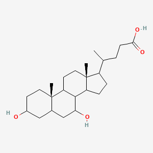 4-[(10S,13R)-3,7-dihydroxy-10,13-dimethyl-2,3,4,5,6,7,8,9,11,12,14,15,16,17-tetradecahydro-1H-cyclopenta[a]phenanthren-17-yl]pentanoic acid