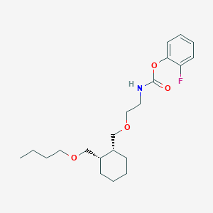 molecular formula C21H32FNO4 B7852642 2-Fluorophenyl-(2-(((1R,2S)-2-(butoxymethyl)cyclohexyl)methoxy)ethyl)carbamate 