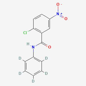 molecular formula C13H9ClN2O3 B7852657 2-chloro-5-nitro-N-(2,3,4,5,6-pentadeuteriophenyl)benzamide 