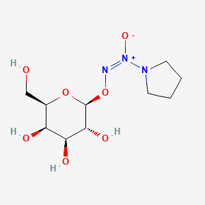 (E)-oxido-pyrrolidin-1-yl-[(2S,3R,4S,5R,6R)-3,4,5-trihydroxy-6-(hydroxymethyl)oxan-2-yl]oxyiminoazanium