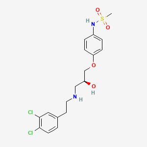 molecular formula C18H22Cl2N2O4S B7852701 N-{4-[(2S)-3-{[2-(3,4-dichlorophenyl)ethyl]amino}-2-hydroxypropoxy]phenyl}methanesulfonamide 
