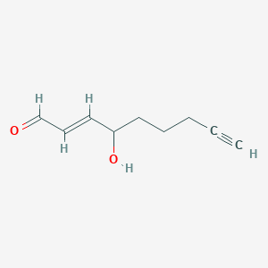 molecular formula C9H12O2 B7852706 (2E)-4-Hydroxynon-2-EN-8-ynal 